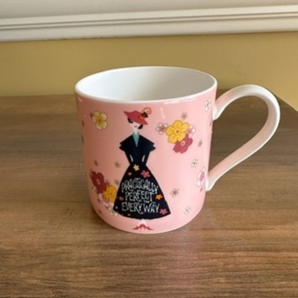 Disney Mary Poppins Royal‎ Albert Practically Perfect Mug Pink Floral Coffee Cup - Picture 1 of 7